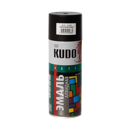 Краска KUDO черная матов.520мл KU-1102