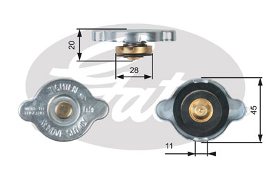 Крышка радиатора 0,9M/Pa Gates RC124