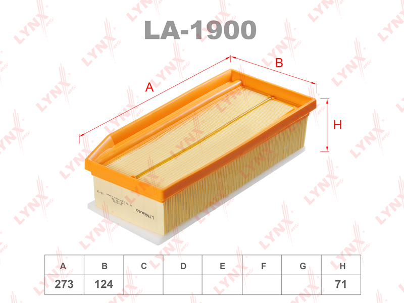 Фильтр воздушный LA1900