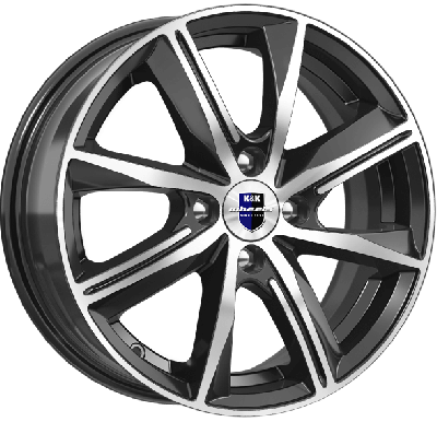 K&K Адамар 6.5*16 5*114.3 ET45 66.1 дарк платинум