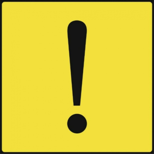 Знак наклейка "Знак !"наруж.бол.(17*19см)