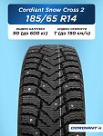 185/65 R14 Cordiant SNOW_CROSS_2 90 T б/к шип 