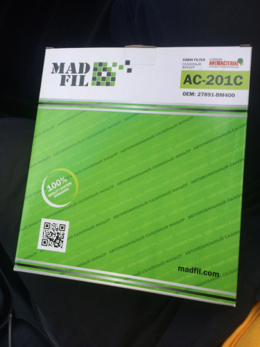 Фильтр салонный Madfil AC-201C угольный 27891-BM400