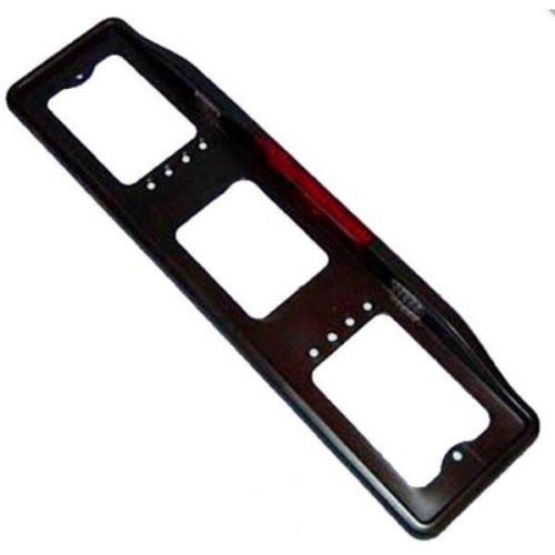 Рамка для номером со стопом черная