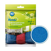 Набор салфеток из микрофибры 25*25см Kolibriya 3шт Nim-2310