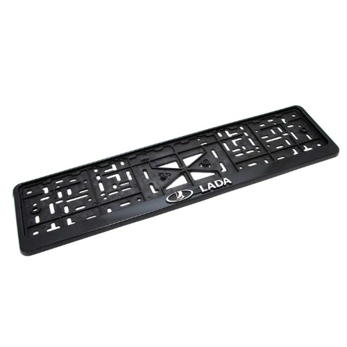 Рамка для номера с защелкой Lada хром