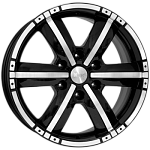 K&K Окинава 7.5*17 6*139.7 ET25 106.1 алмаз черный