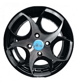 Akito S844  5.5*13  4*98 ET35 58.6 BLACK POLISH